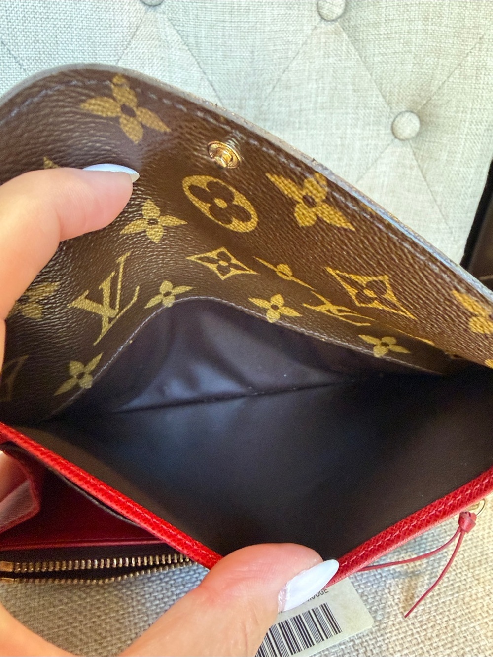 LOUIS VUITTON Portefeuille EMILIE WALLET MONOGRAM CANVAS ROUGE RED Box Dust Bag - Picture 11 of 14